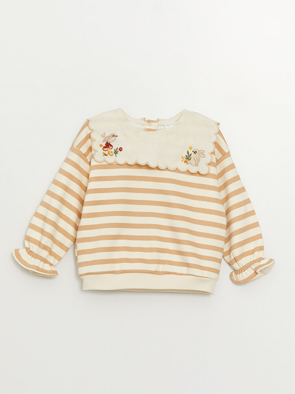 Crew Neck Embroidered Baby Girl Sweatshirt and Trousers 2 Pack-1