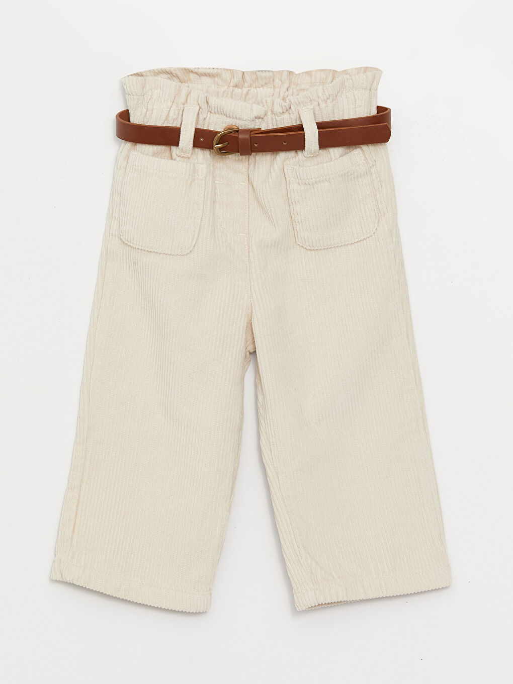 Elasticated Waist Baby Girls' Velvet Trousers