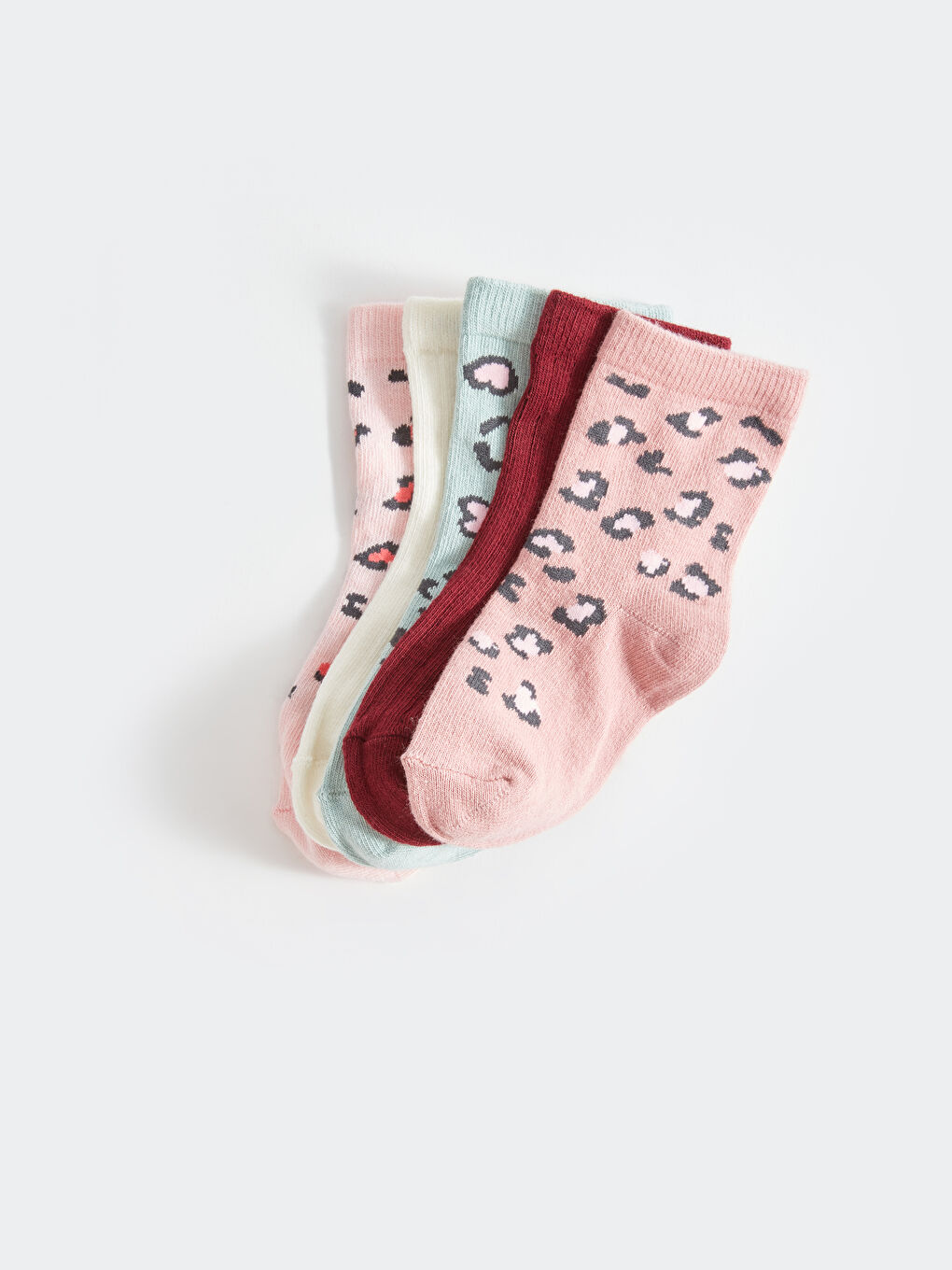 Patterned Baby Girls' Ankle Socks 5-Pack -W3CN79Z1-FXB