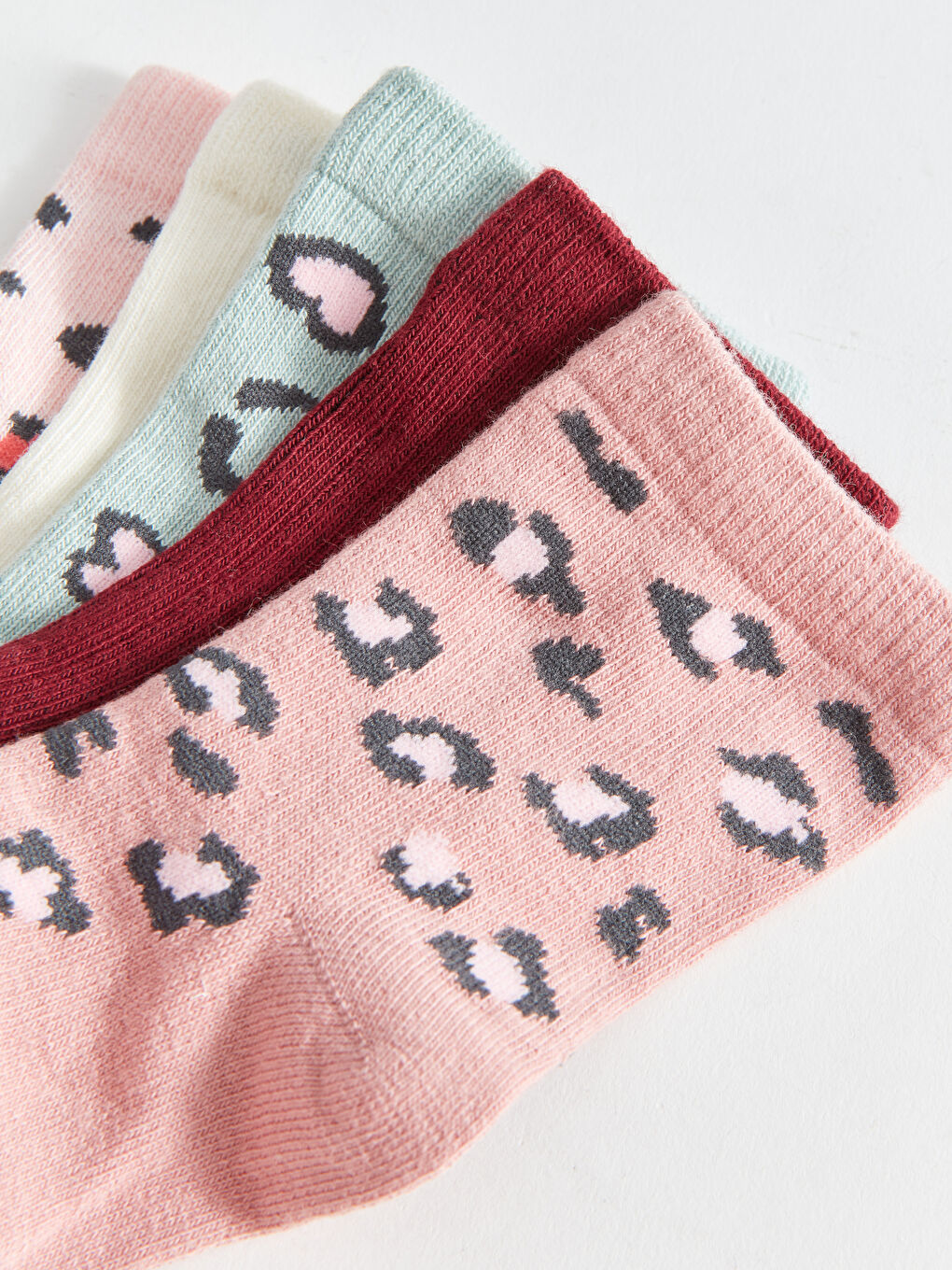 Patterned Baby Girls' Ankle Socks 5-Pack -W3CN79Z1-FXB