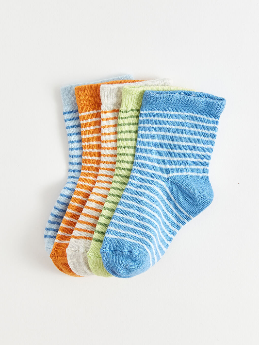 Striped Baby Boys' Ankle Socks 5 Pack-1