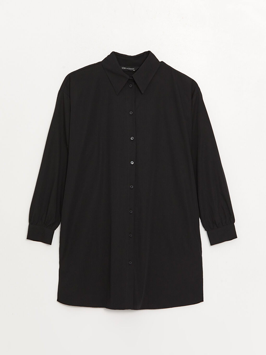 LCW Modest Plain Long Sleeve Oversize Women's Shirt Tunic -W3CO32Z8-RQL