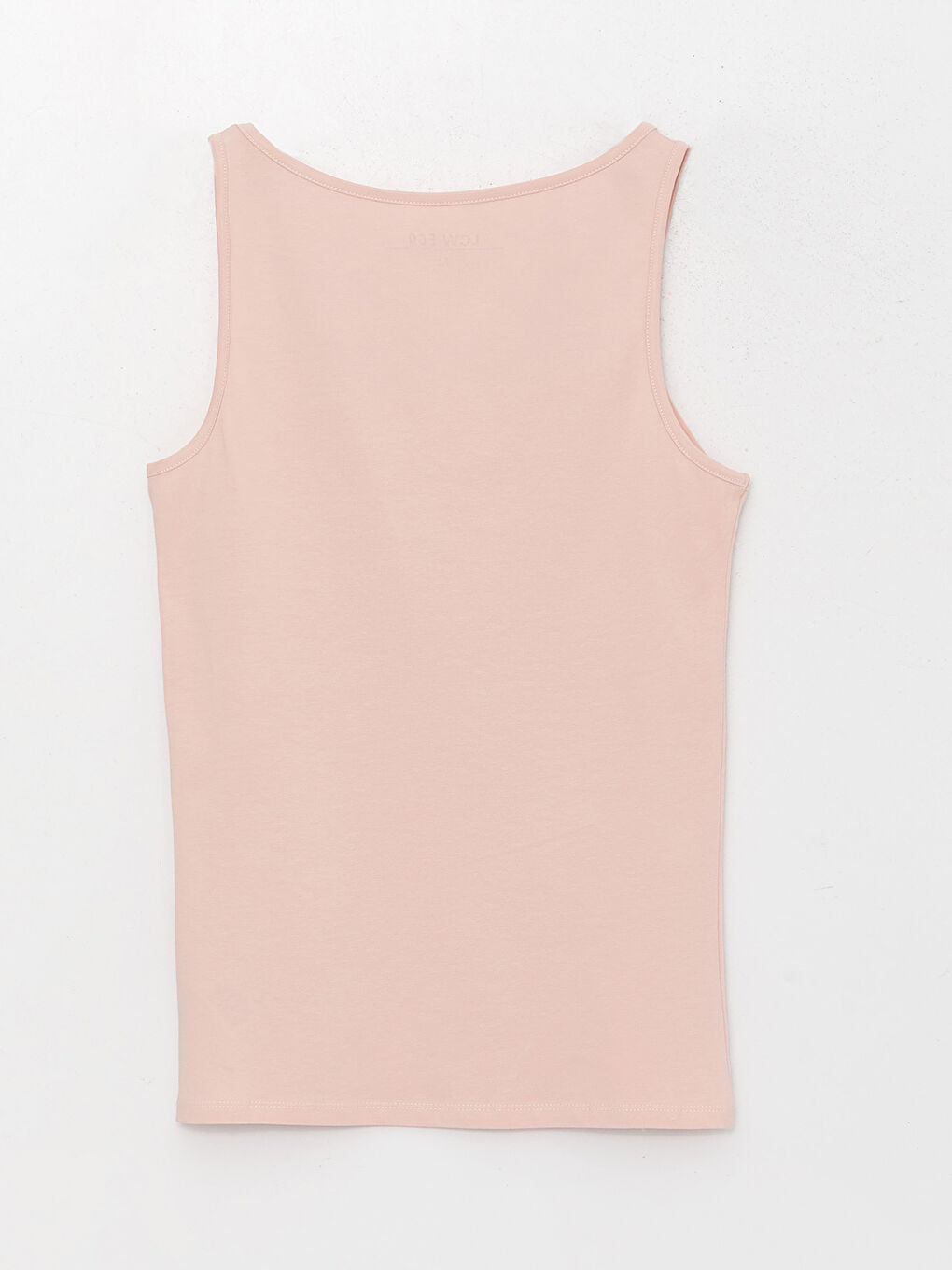 Pembe Kadın U Yaka Düz Atlet-6