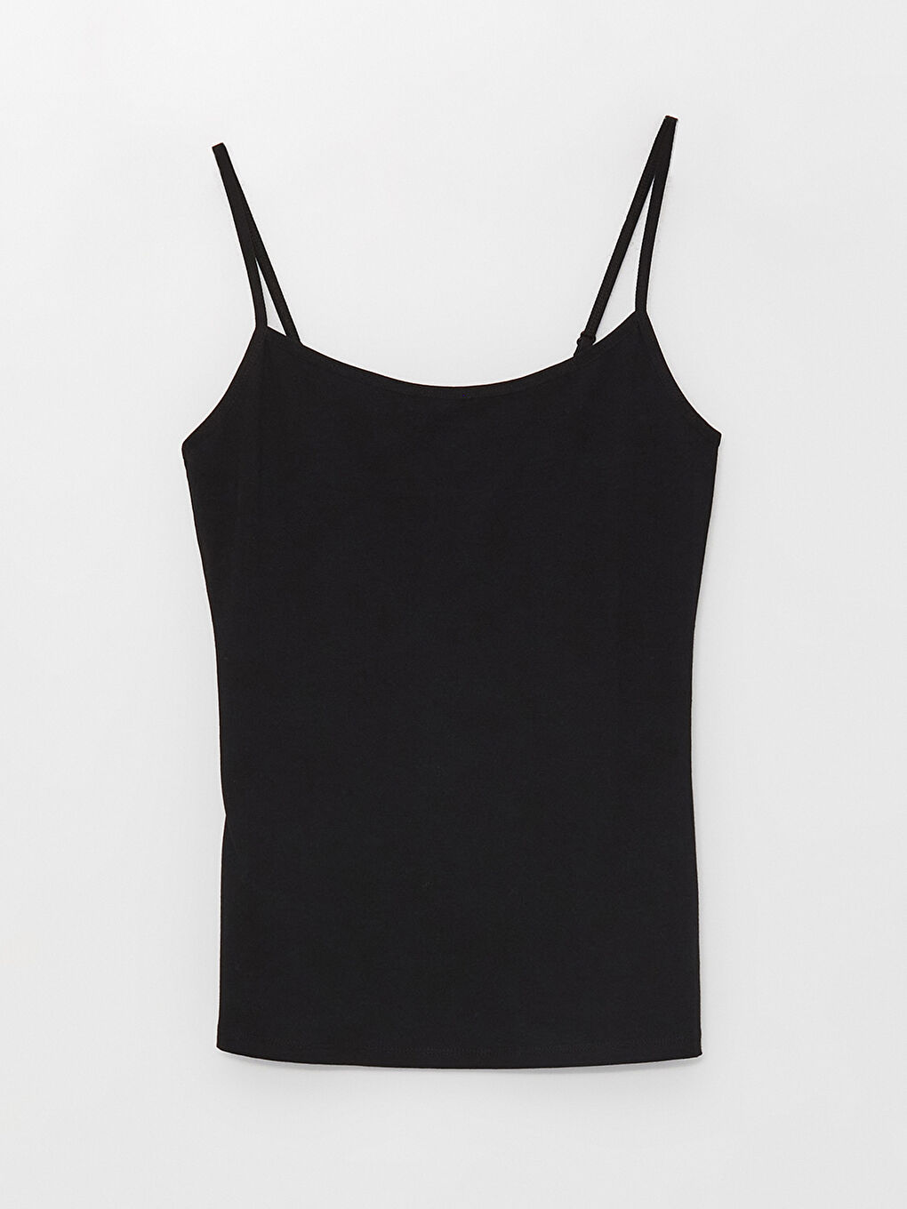 Siyah U Yaka Düz Askılı Kadın Atlet-5