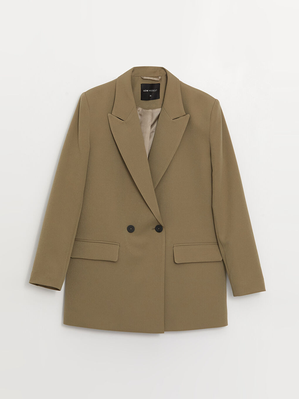 LCW Modest Plain Long Sleeve Women's Blazer Jacket -W3CO86Z8-VDU