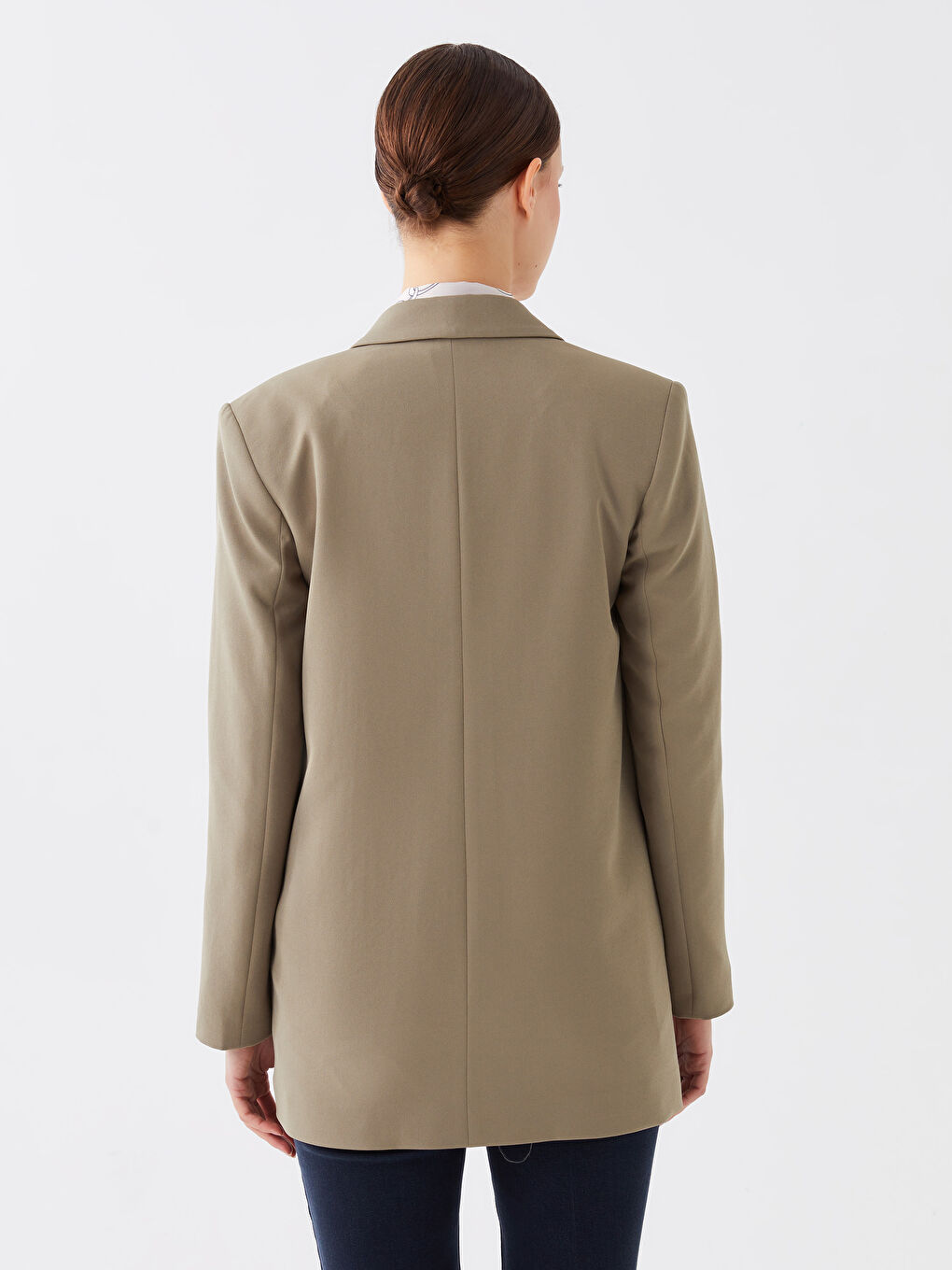 LCW Modest Plain Long Sleeve Women's Blazer Jacket -W3CO86Z8-VDU