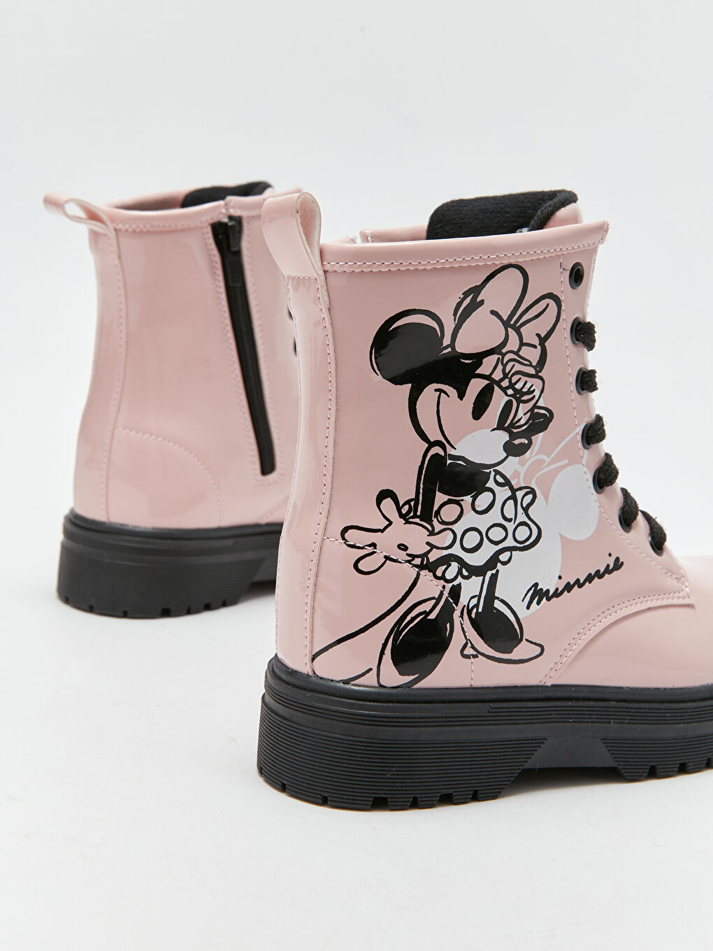 LCW STEPS Açık Pembe Fermuarlı Minnie Mouse Baskılı Kız Çocuk Bot - 4