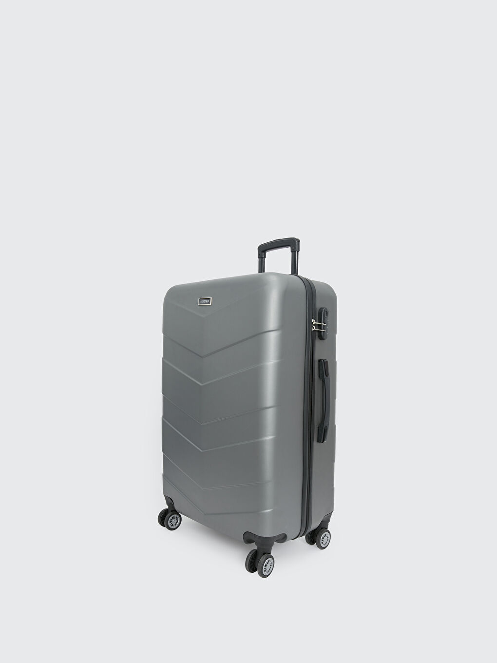 Gri Kilit Detaylı Küçük Boy Valiz-1