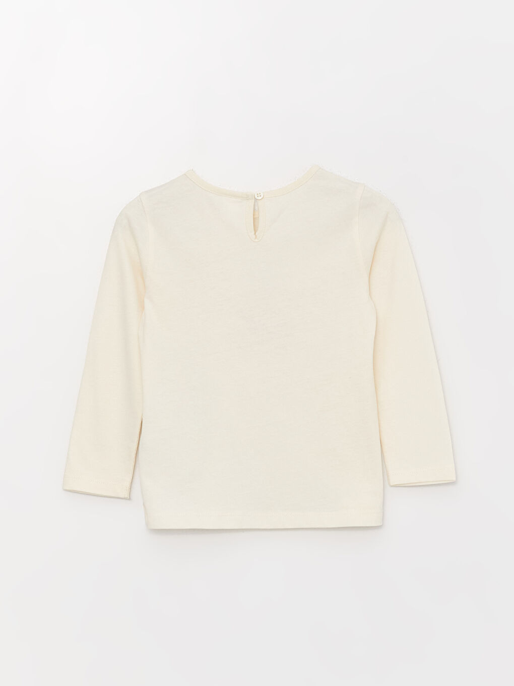 تيشيرت مطبوع بياقة دائرية للبنات الرضع-1