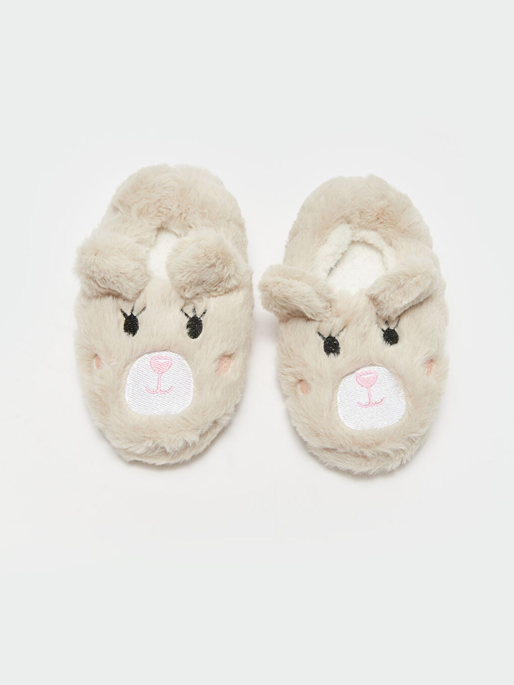 Bej Baskılı Kız Çocuk Ev Terliği-2