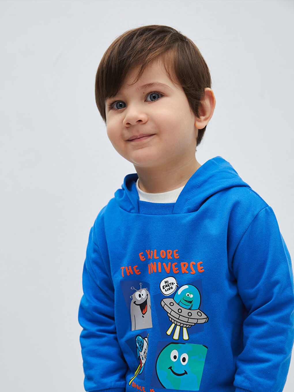 LCW baby Sweat-shirt à Capuche Imprimé Manches Longues pour Bébé Garçon -W3CP36Z1-H2P