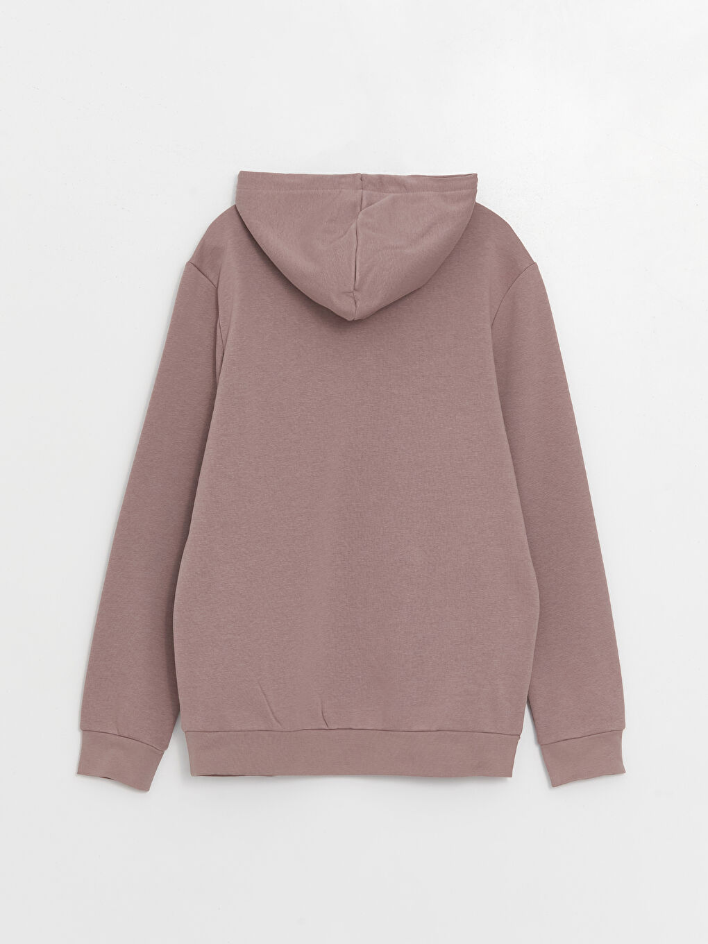 Lila Uzun Kollu Baskılı Erkek Kalın Hoodie-6