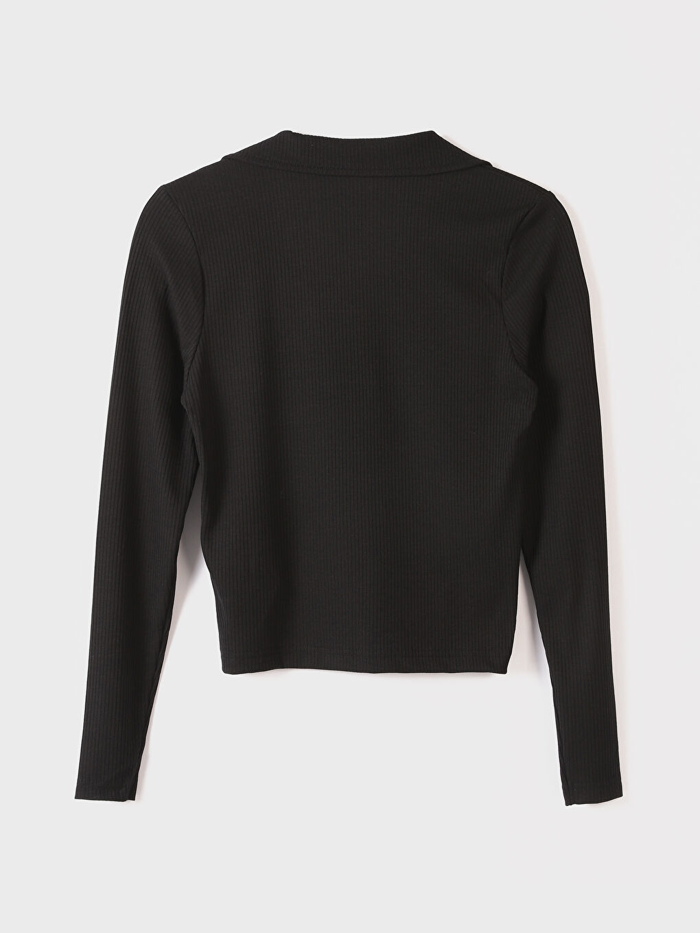 Women's Polo Neck Long Sleeve T-Shirt-3