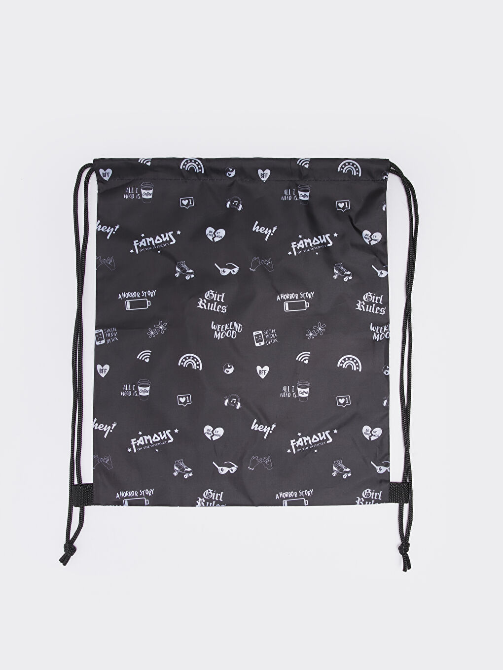 Text Printed Girls' Backpack-2