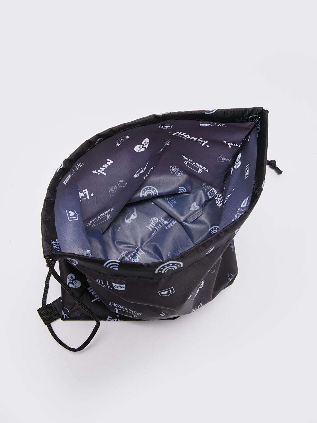 Text Printed Girls' Backpack-3