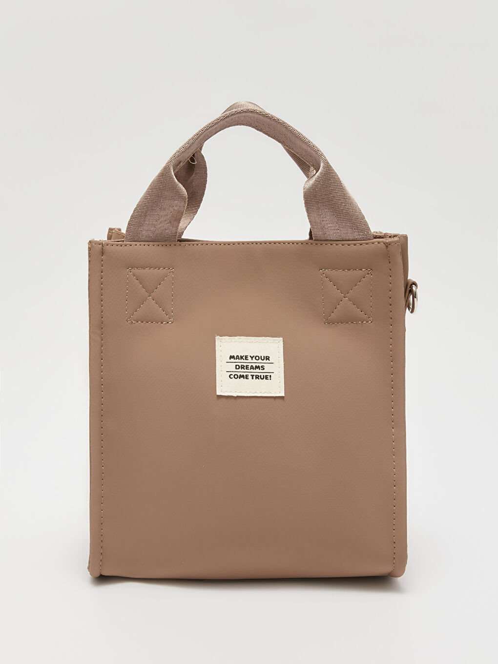 Bej Deri Görünümlü Kadın Çanta-4