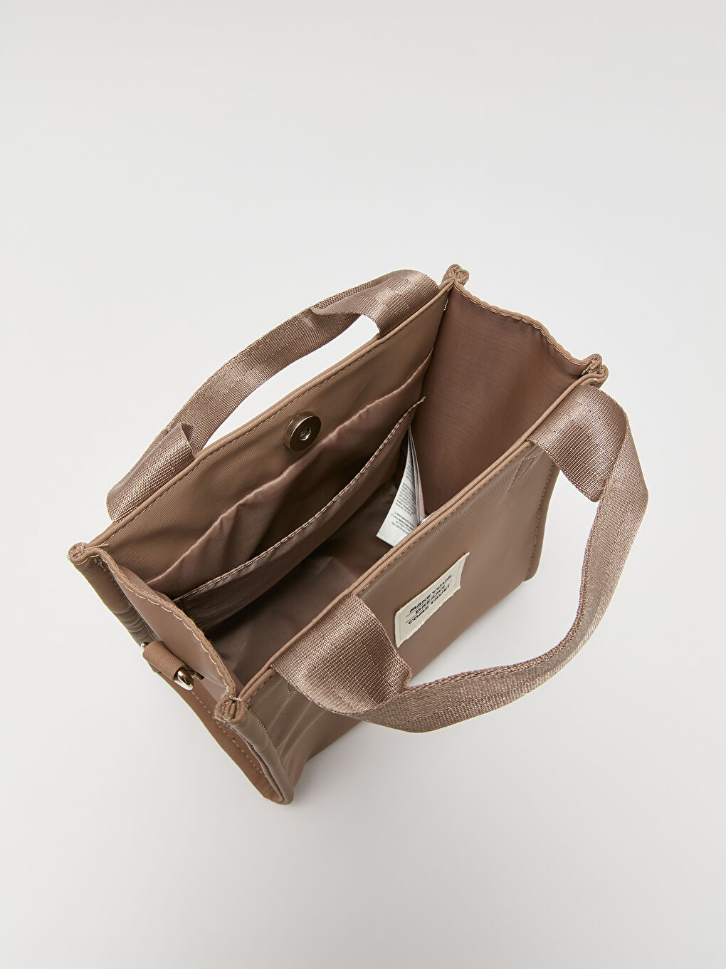 Bej Deri Görünümlü Kadın Çanta-5