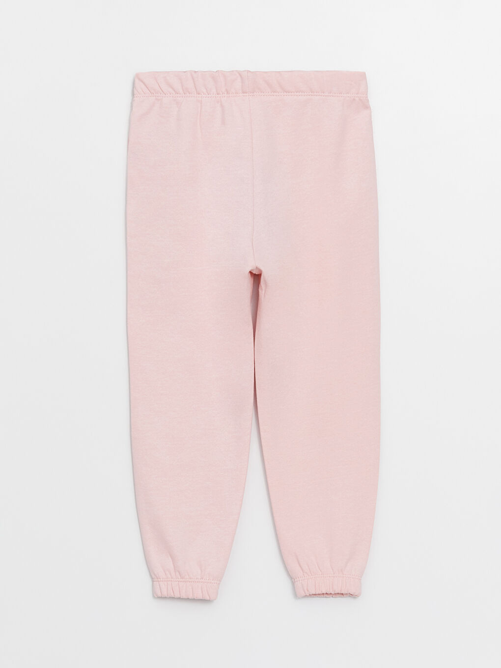 Pembe Beli Lastikli Basic Kız Bebek Eşofman Alt-1