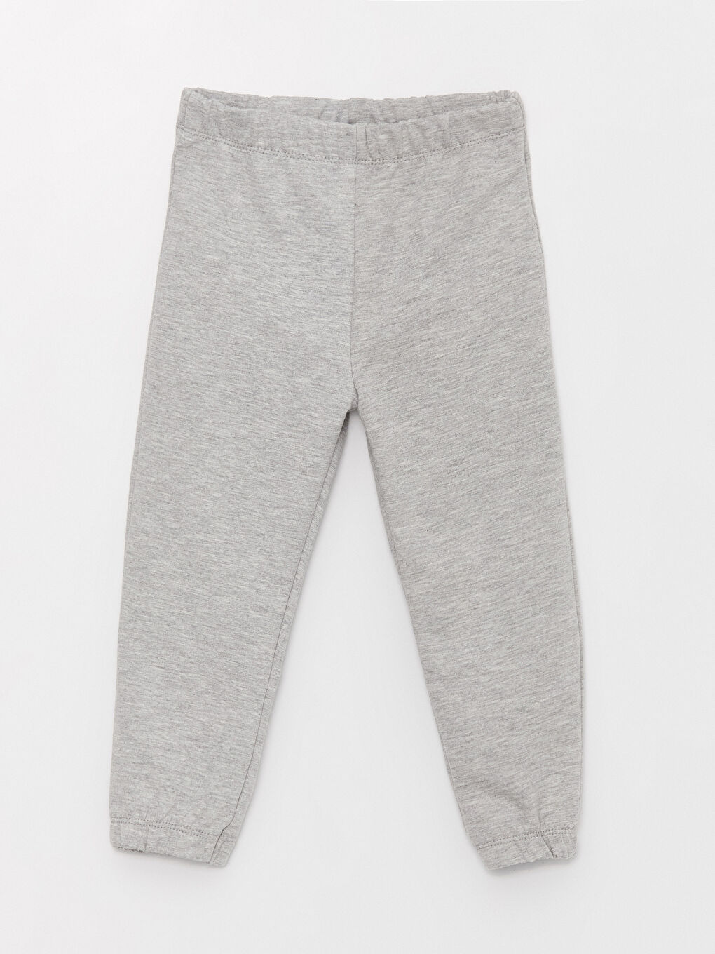 Gri Beli Lastikli Basic Kız Bebek Eşofman Alt