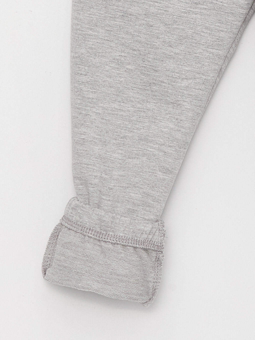 Gri Beli Lastikli Basic Kız Bebek Eşofman Alt-1