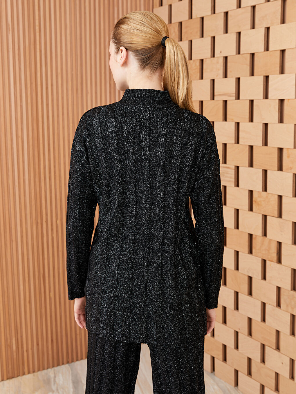 LCW Modest Half Turtleneck Plain Long Sleeve Women's Knitwear Tunic -W3CQ33Z8-RQL