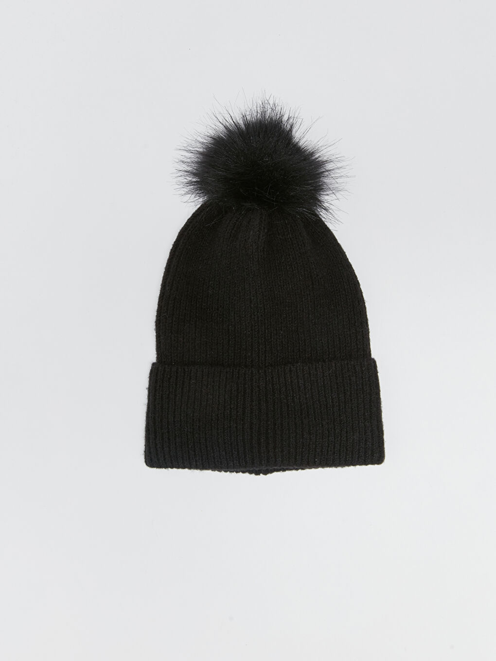 Плюшевая шапка с помпоном для женщин-2