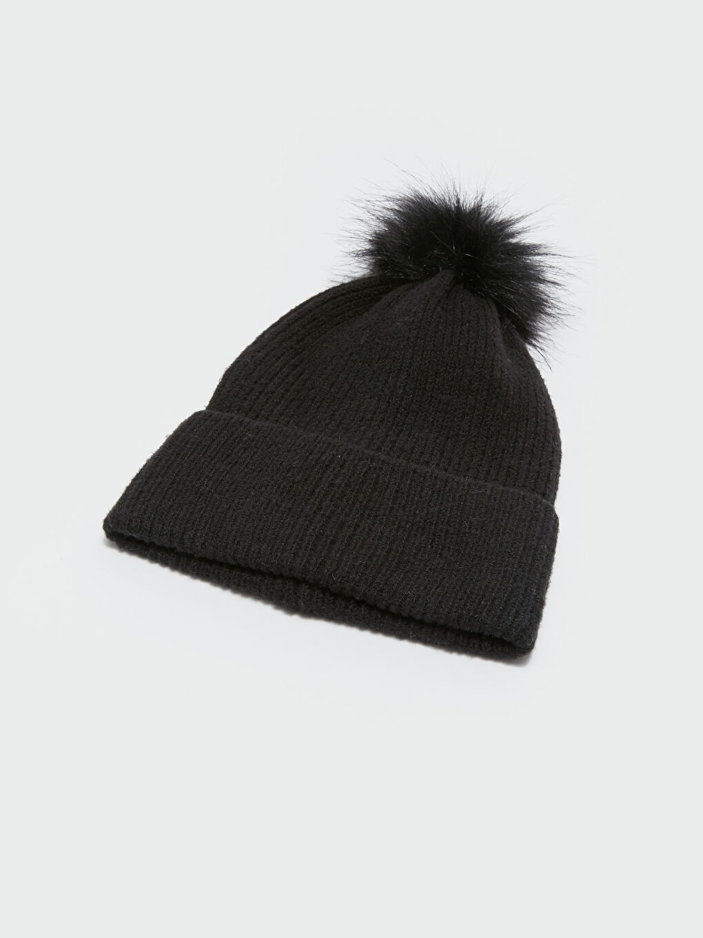 Плюшевая шапка с помпоном для женщин-3