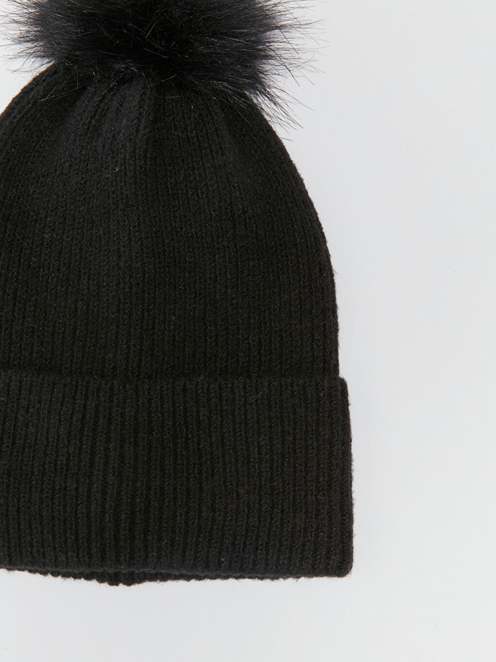 Плюшевая шапка с помпоном для женщин-4
