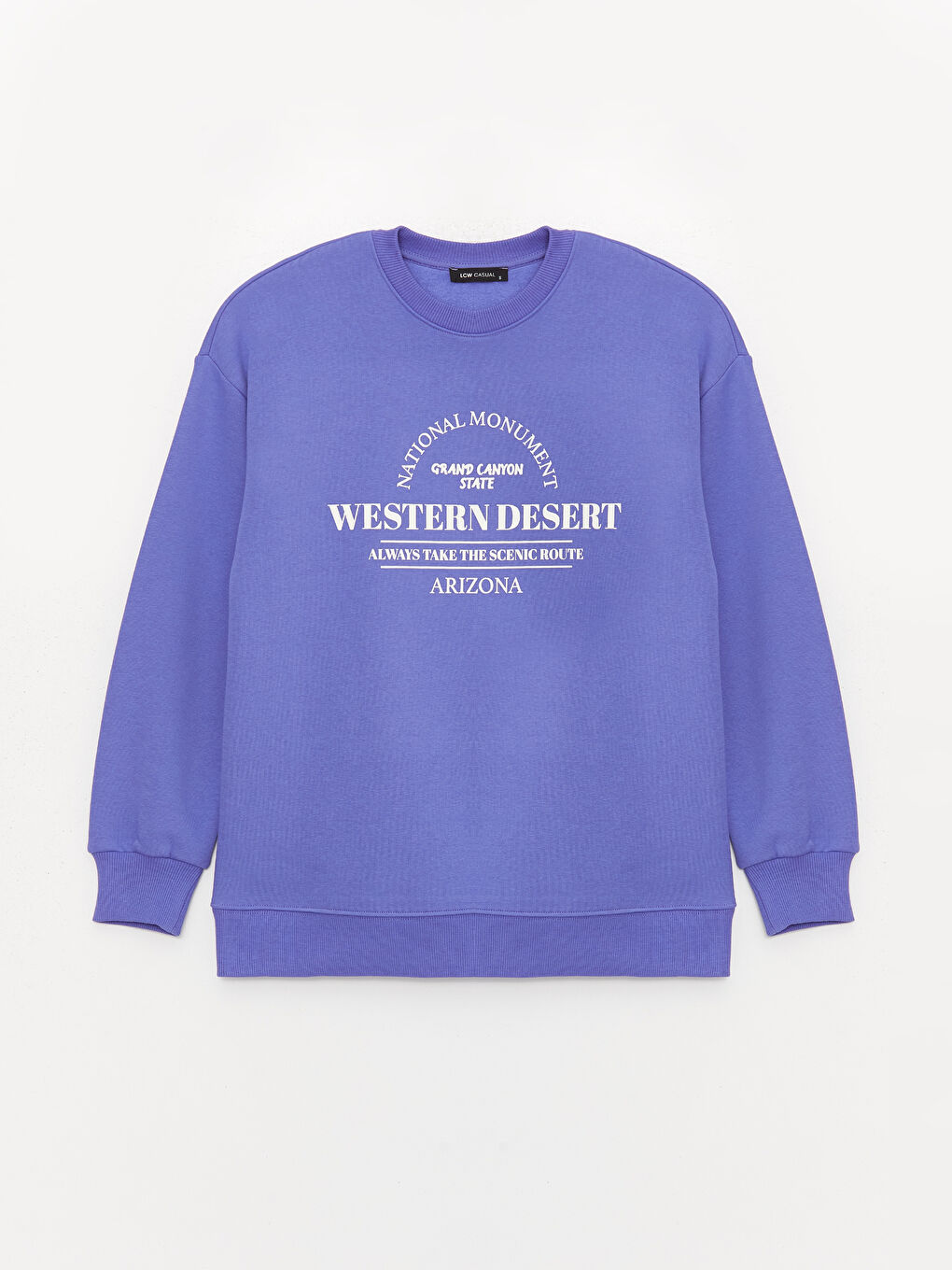 LCW Vision Açık Mor Bisiklet Yaka Baskılı Uzun Kollu Kadın Sweatshirt - 5