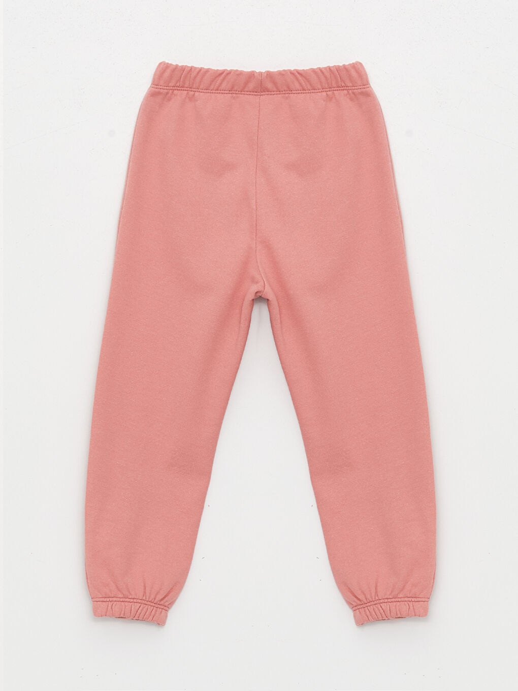 Pembe Beli Lastikli Basic Kız Bebek Jogger Eşofman Alt-1