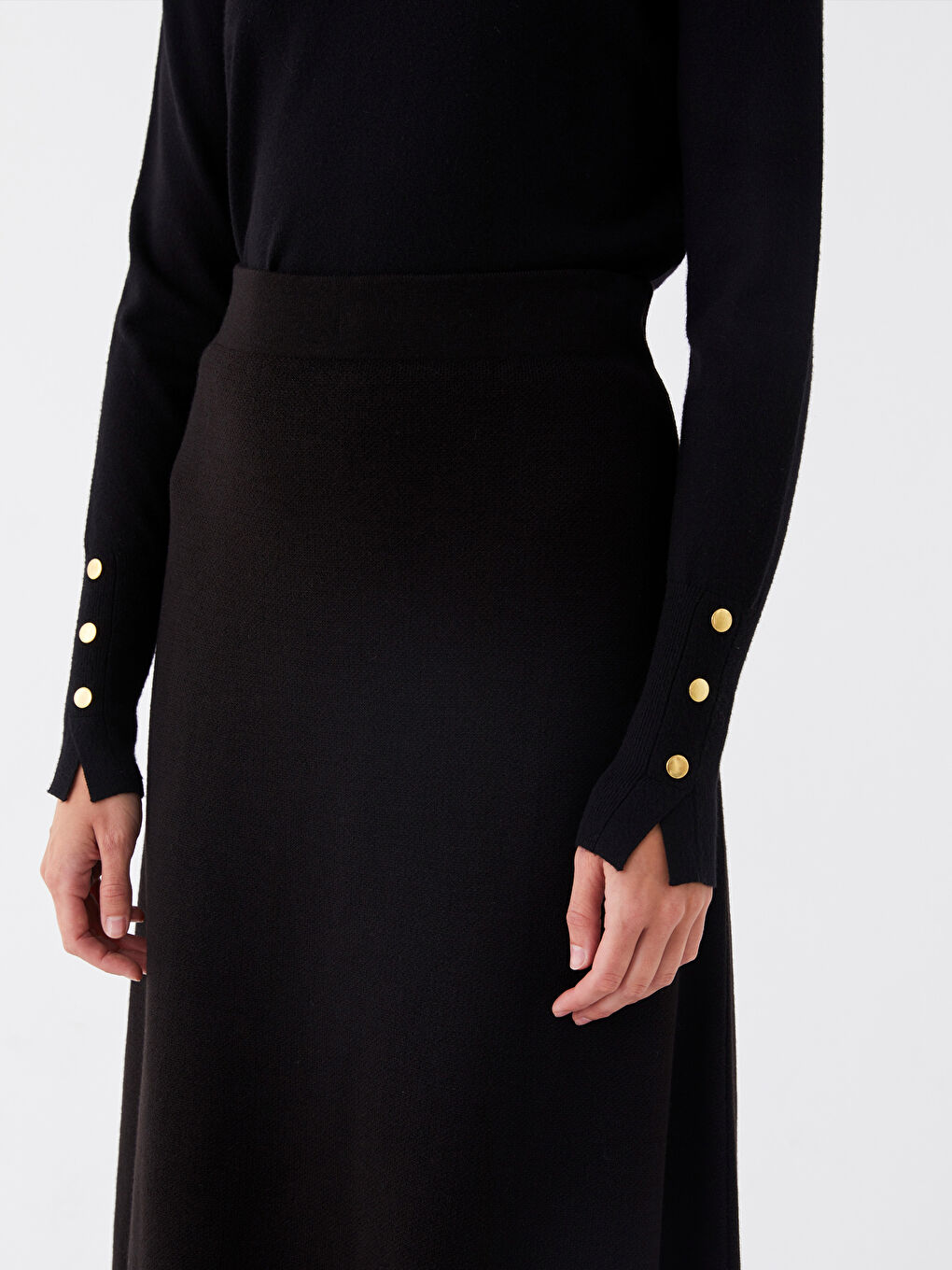 تەنورەی کەمەر لاستیکی سادەی تریکۆ بۆ ژنان-2