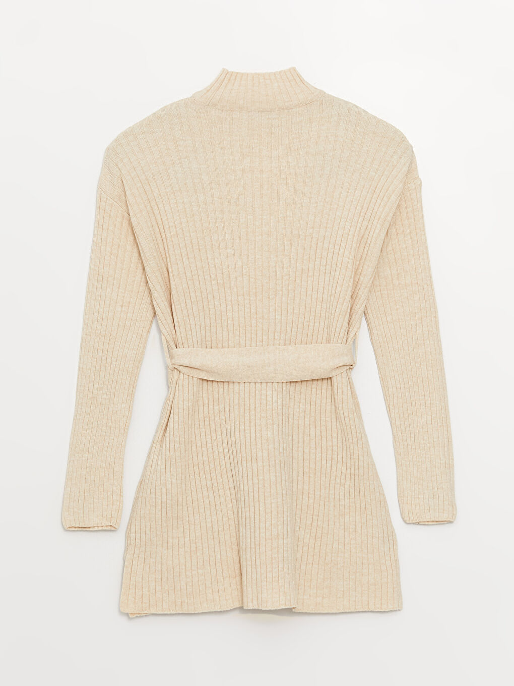 Kahverengi Yarım Balıkçı Yaka Düz Uzun Kollu Kadın Tunik-7