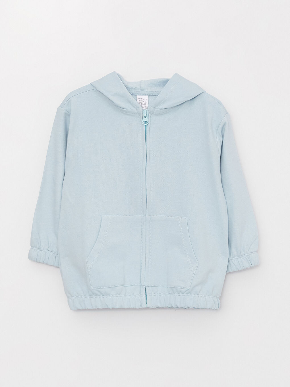 Hooded Long Sleeve Basic Baby Girl Zippered Sweatshirt