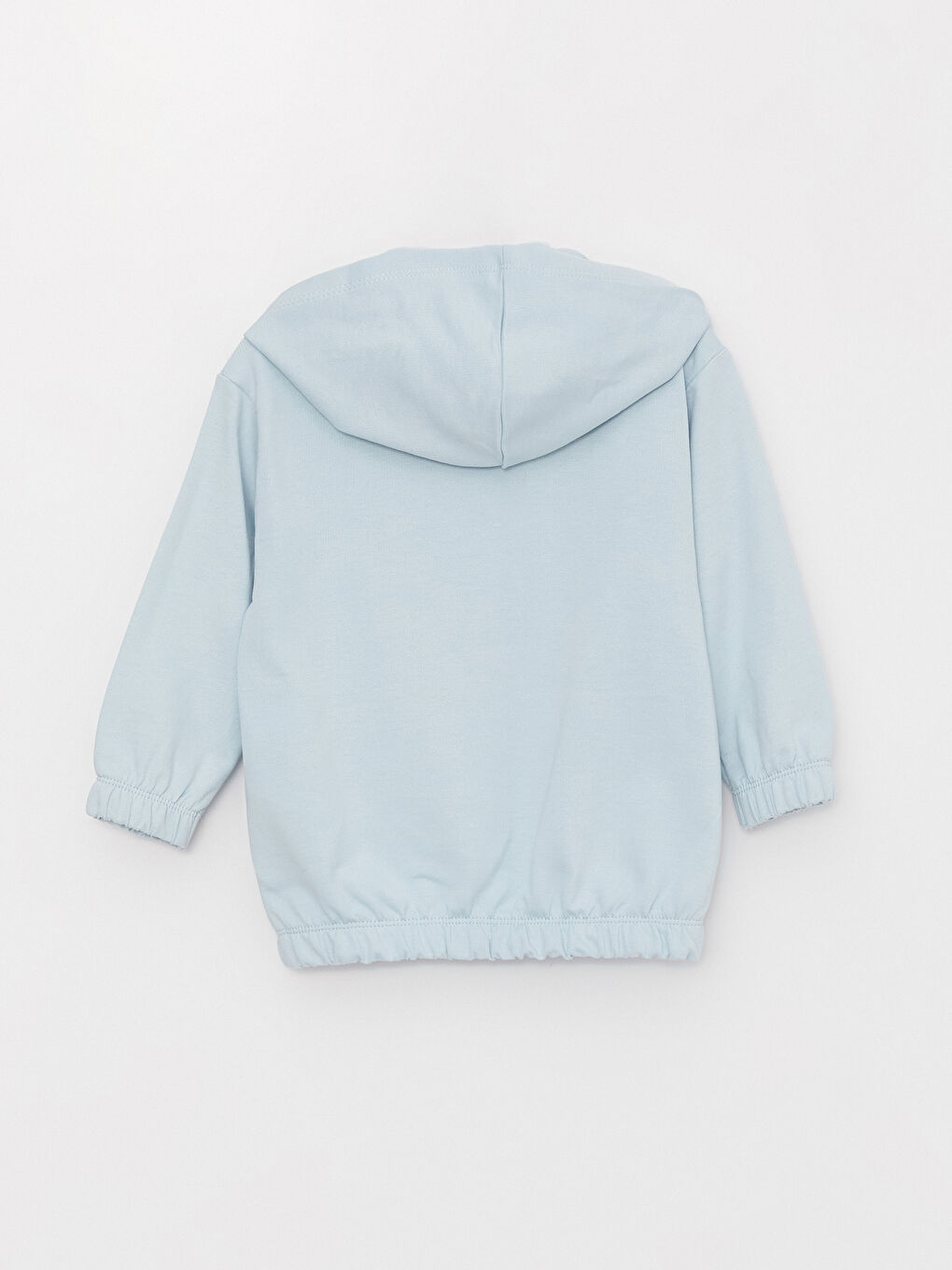 Hooded Long Sleeve Basic Baby Girl Zippered Sweatshirt-2