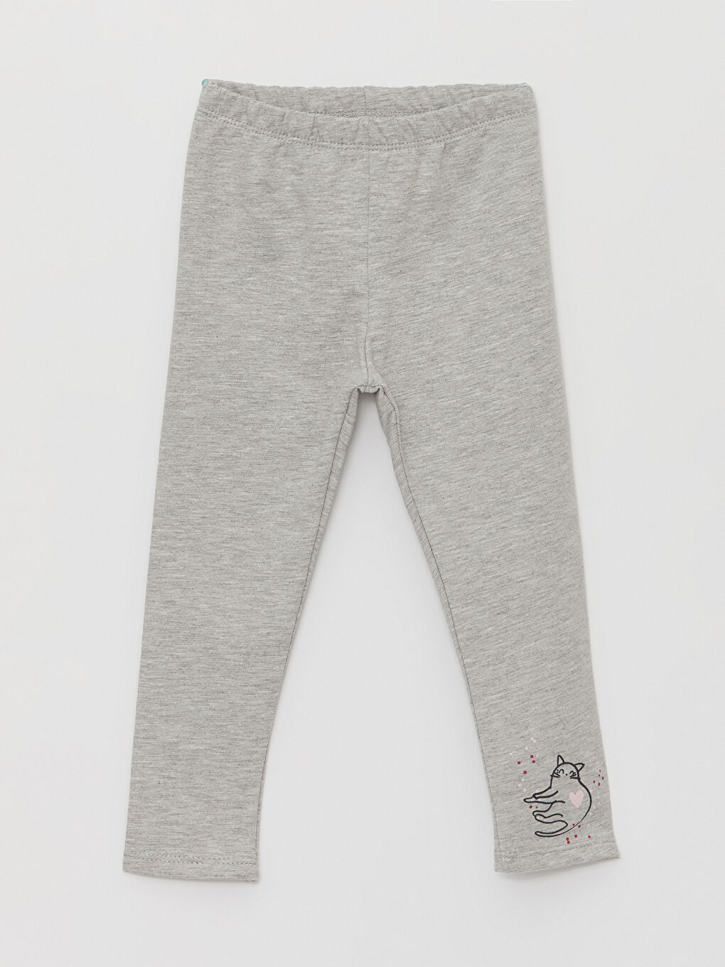 Gri Kız Bebek Baskılı Tayt