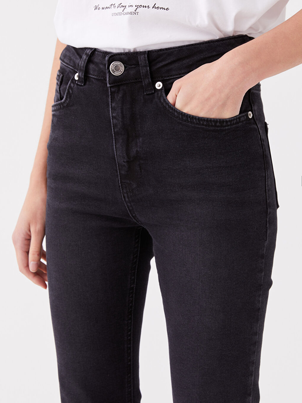 LCW Vision Siyah  Rodeo Normal Bel Straight Fit Kadın Jean Pantolon - 1