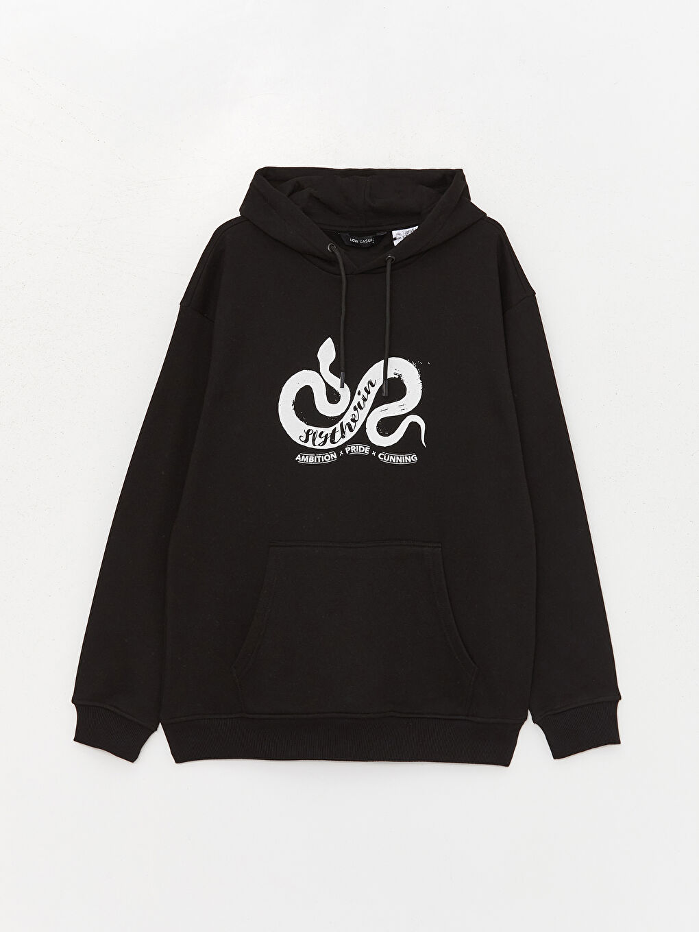 LCW Casual Yeni Siyah Uzun Kollu Baskılı Erkek Hoodie - 6