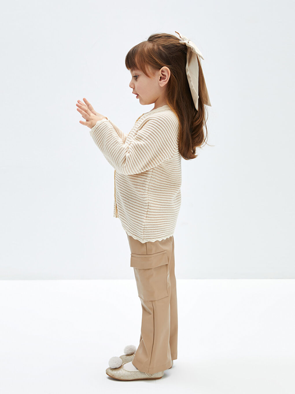 Leather Look Baby Girl Cargo Pants -W3CT62Z1-VH4