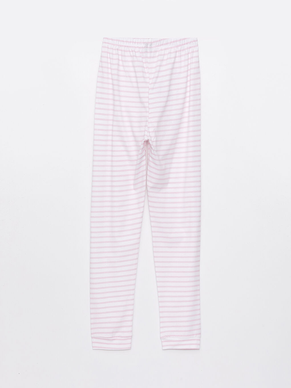 Crew Neck Striped Long Sleeve Girl's Pajama Set-5
