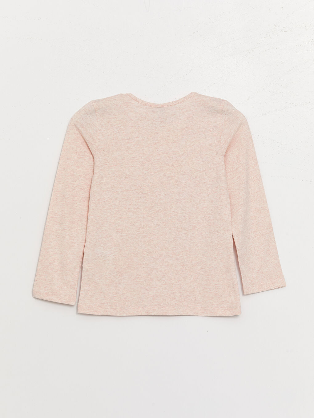 طقم بيجامة للبنات ياقة دائرية كم طويل مطبوع-2