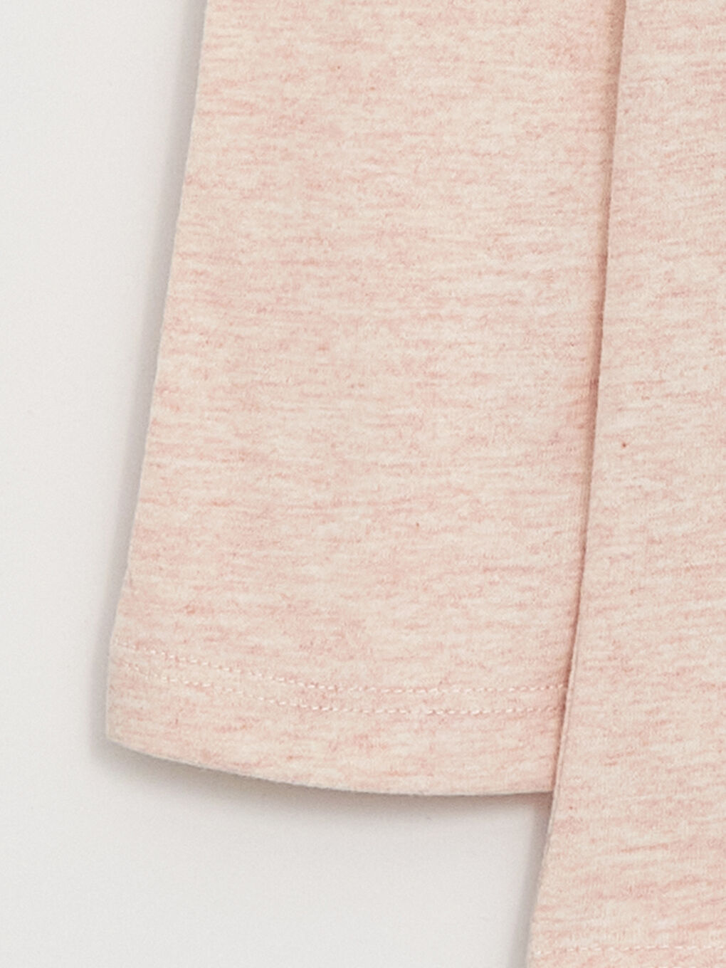 طقم بيجامة للبنات ياقة دائرية كم طويل مطبوع-5