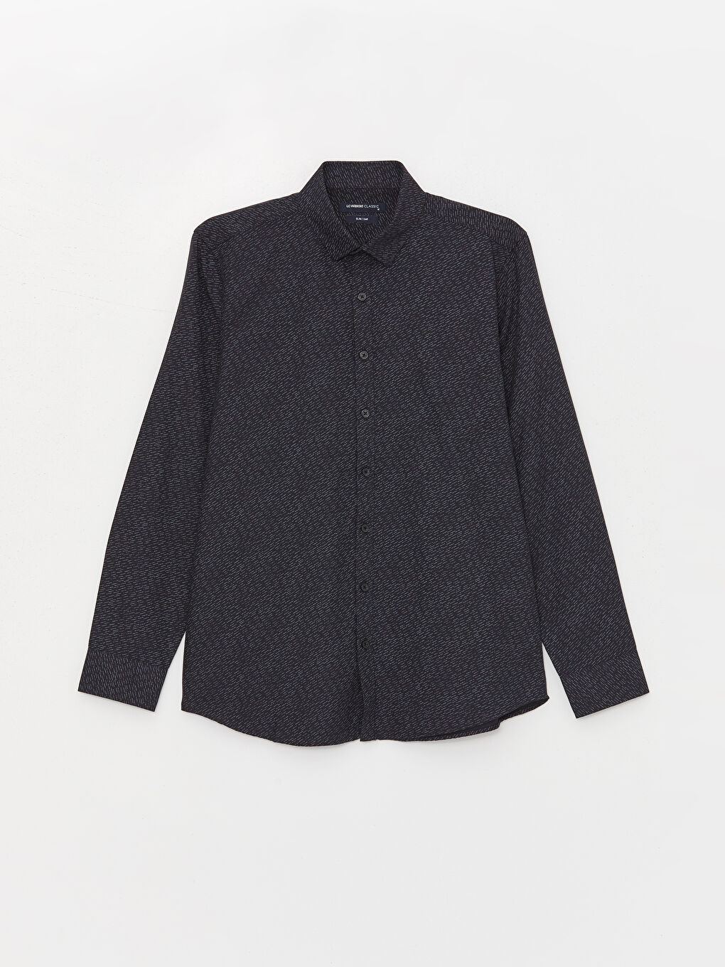 Рубашка Мужская Слим Фит С Длинным Рукавом Узорчатая Твиловая-5