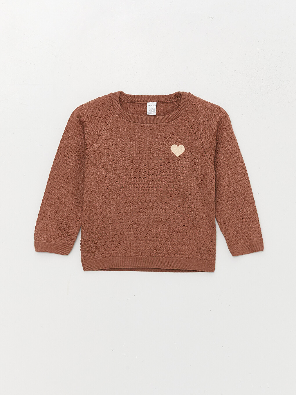LCW ECO Crew Neck Long Sleeved Girl Baby Knitwear Sweater