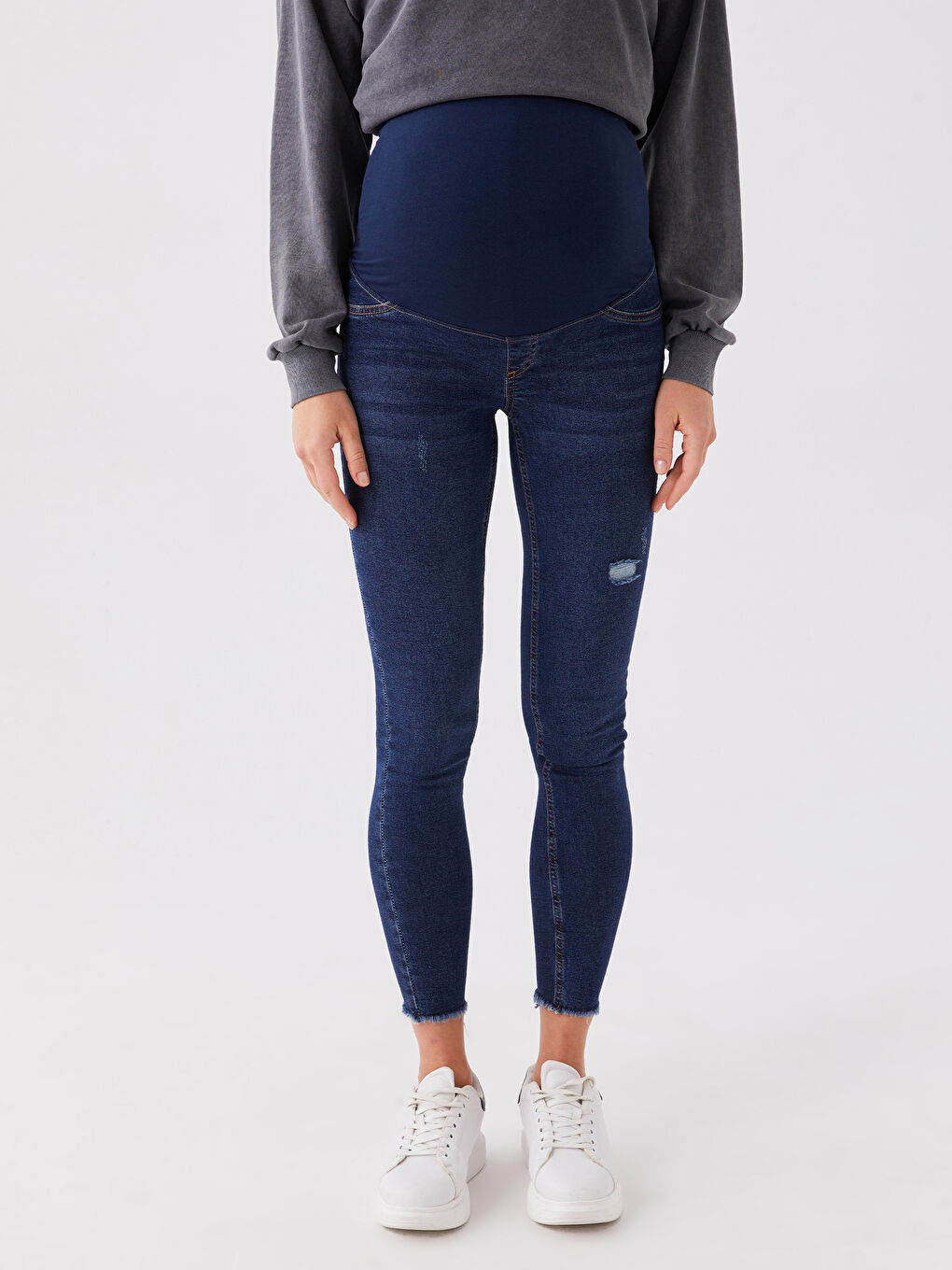 LCWAIKIKI Maternity Koyu Rodeo Karın Panelli Mercury Skinny Fit Hamile Jean Pantolon - 3