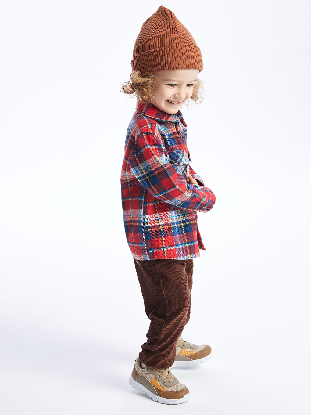 Long Sleeve Plaid Baby Boys' Shirt-1