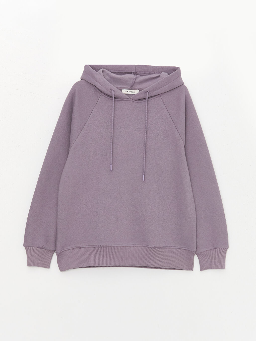 LCW Vision Mat Mor Düz Oversize Kadın Hoodie - 5