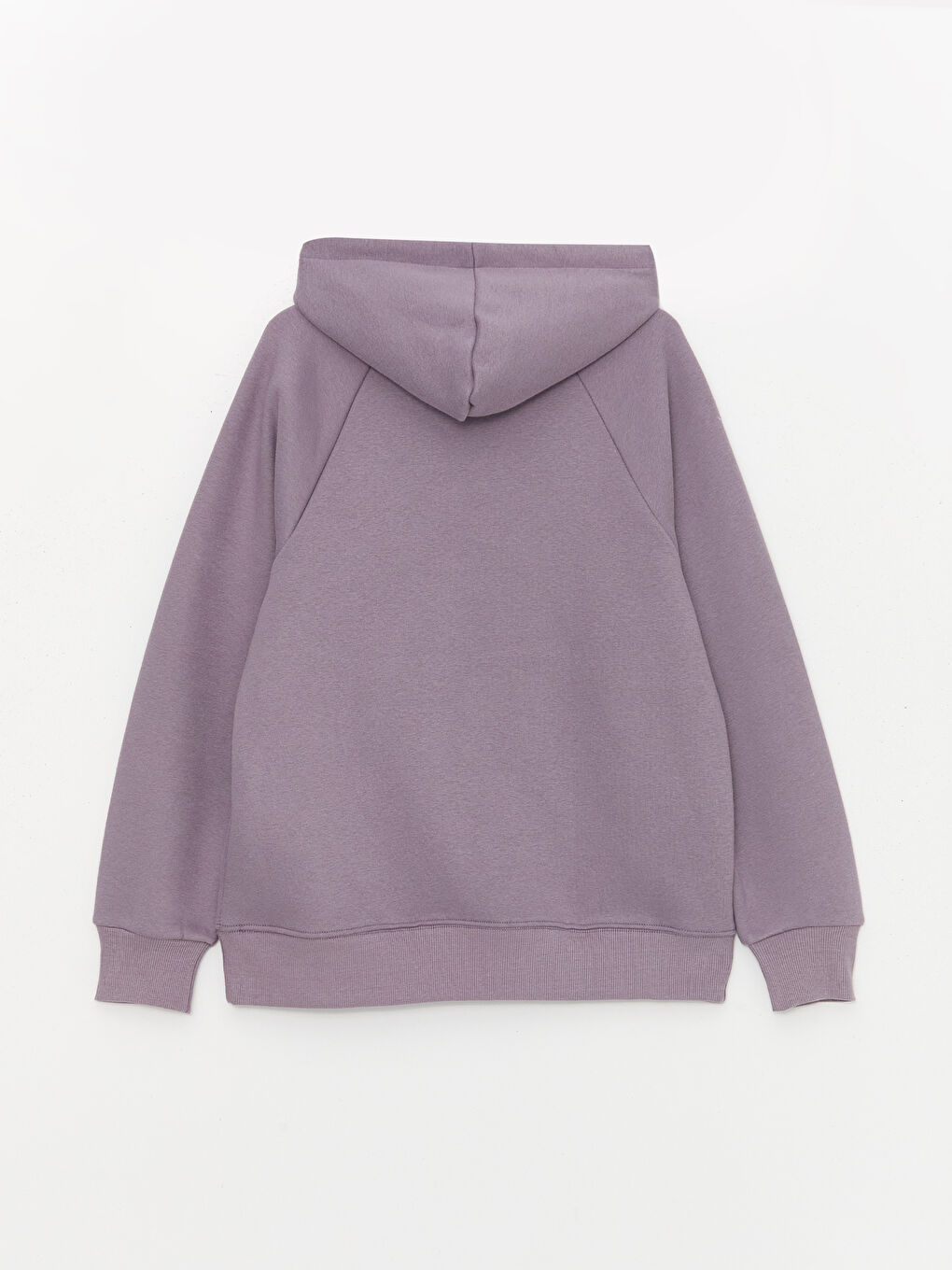 LCW Vision Mat Mor Düz Oversize Kadın Hoodie - 6