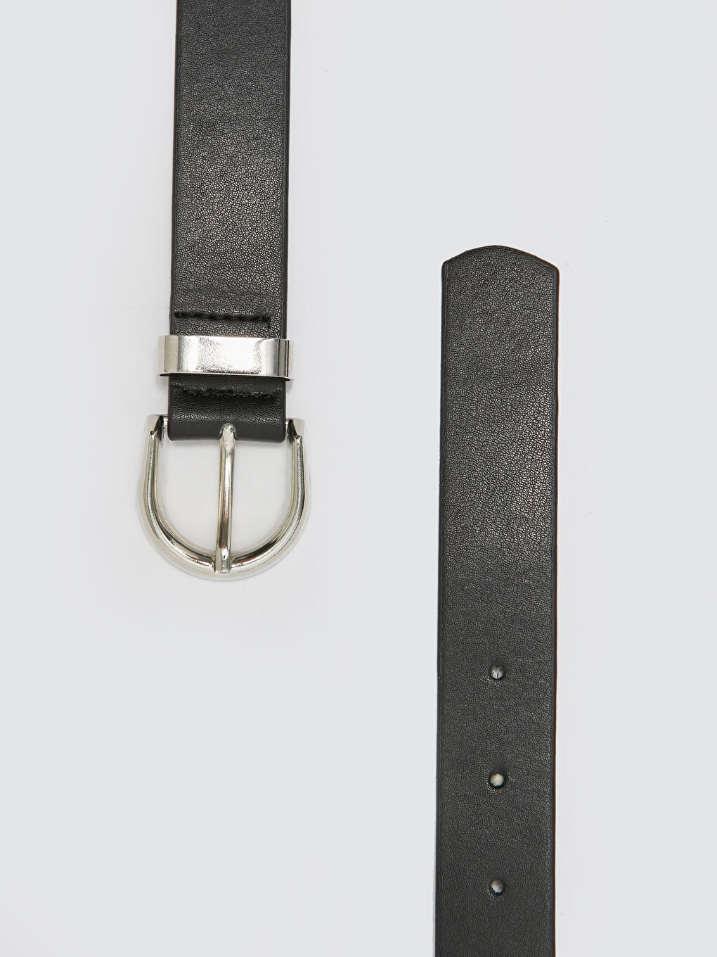 Siyah Deri Görünümlü Kadın Kemer-1