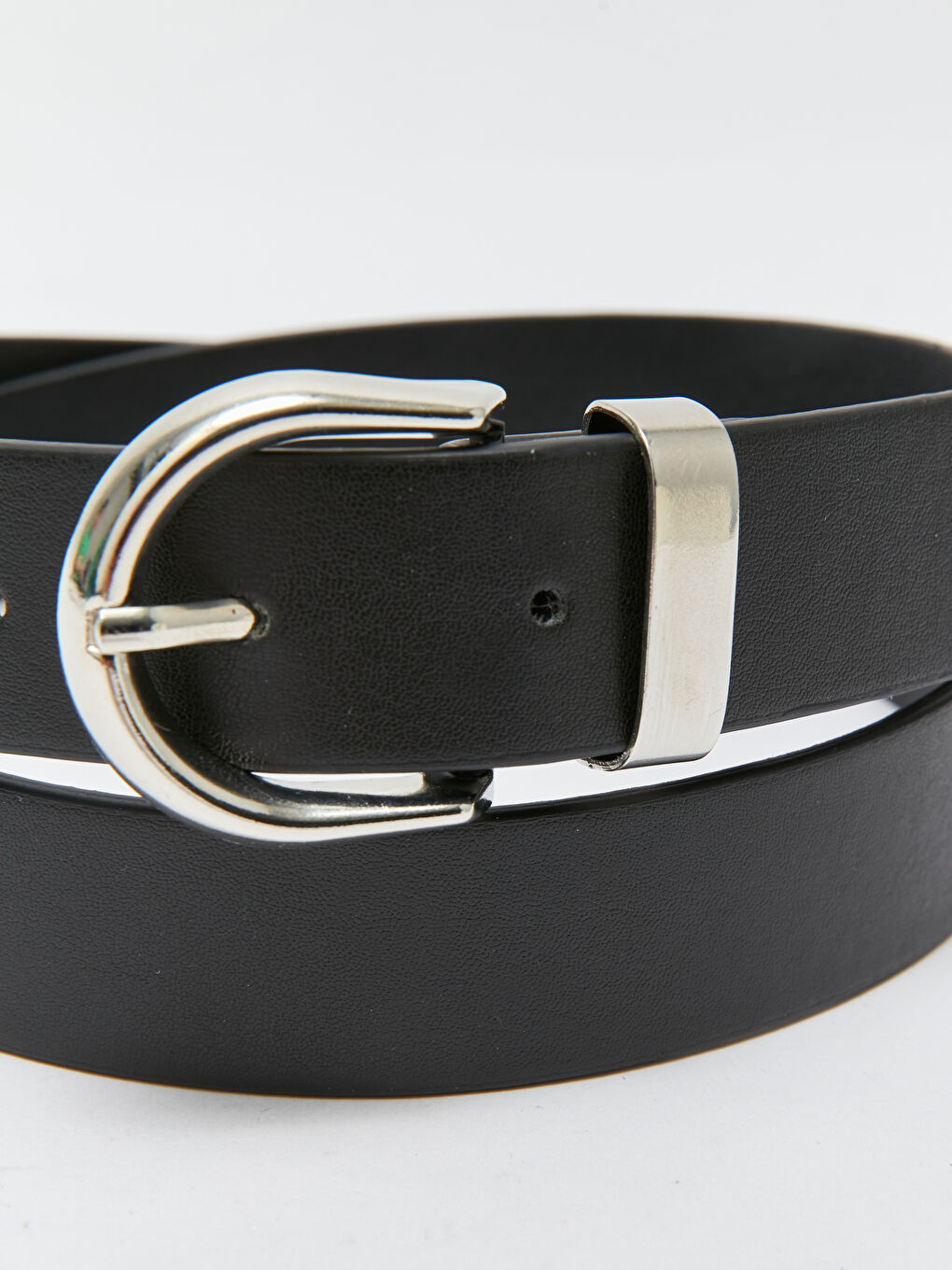 Siyah Deri Görünümlü Kadın Kemer-3