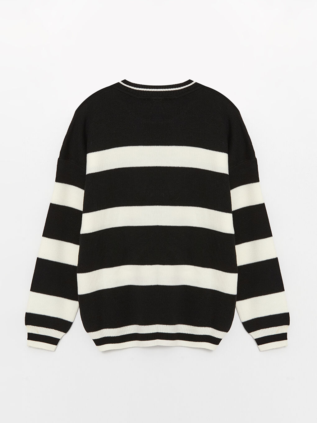 Pull-over de maternité à manches longues en tricot avec col rond et bloc de couleurs-6